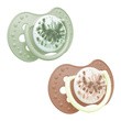 Canpol Lovi, smoczek uspokajający silikonowy dynamiczny, 0-3 m Tie Dye Green, 2 szt.