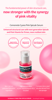 Dr.Melaxin Cemenrete Cyano Pink Spicule Serum, regenerujące serum ze spikulami i witaminą B12, 30 ml