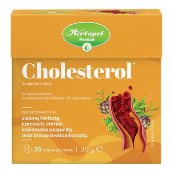 Herbapol Poznań, Cholesterol, herbatka ziołowa, saszetki, 1,5 g x 20 szt.