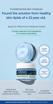 Dr.Melaxin Aqua Ion Plasma Water  Hydrating Gel Cream, krem-żel nawilżający, 50 ml