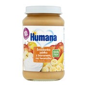 Humana 100% Organic Śniadanko, jabłko z bananem na twarożku, 10m+, 190 g