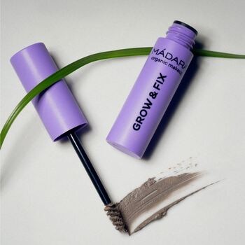 Madara Grow & Fix Tinted Brow Gel, żelowe serum do stylizacji brwi, Frosty Taupe 3, 4,25 ml