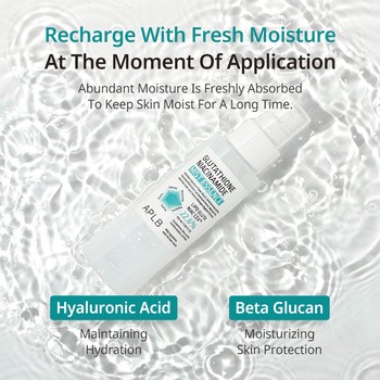 APLB Glutathione Niacinamide Mist Essence, mgiełka-esencja rozjaśniająca do twarzy z glutationem i niacynamidem, 105 ml