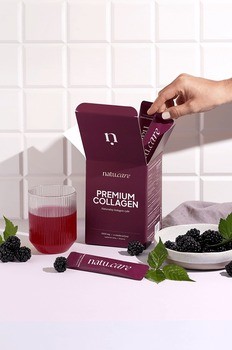 Natu Care Premium Collagen 5000 mg, saszetki z proszkiem, smak jeżyna, 30 szt.