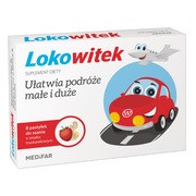 MEDiFAR Lokowitek, pastylki do ssania, smak truskawkowy, 8 szt.