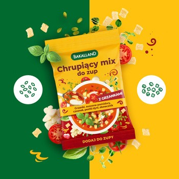 Bakalland, Chrupiący mix do zup z grzankami, 75 g