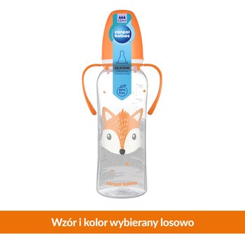 Canpol, butelka dekorowana (BPA 0%), Wesołe Zwierzaki, 250 ml