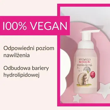 Sylveco dla dzieci 3+, malinowa pianka do rąk, 290 ml