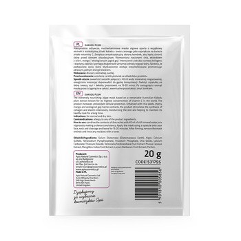 Apis Kakadu Plum, śliwkowa maska algowa z nasionami chia, 20 g