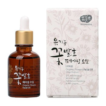 Whamisa Organic Flowers Facial Oil, olejek do twarzy, włosów i paznokci, 30 ml