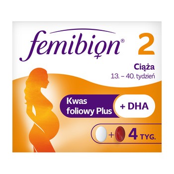 Femibion 2 Ciąża, tabletki powlekane + kapsułki miękkie, 28 szt. + 28 szt.