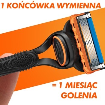 Zestaw Gillette, maszynka do golenia Fusion5 + Fusion, żel do golenia dla skóry wrażliwej, 200 ml