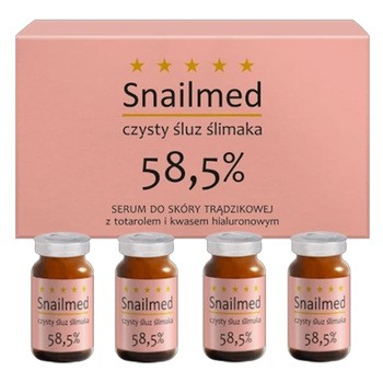 Snailmed, serum do skóry trądzikowej z totarolem i kwasem hialuronowym, 4 x 8 ml