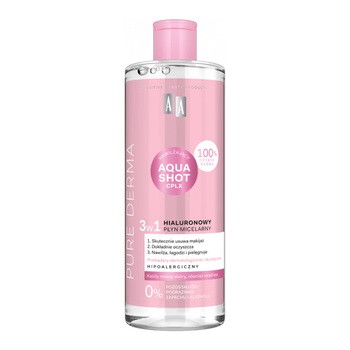 AA Pure Derma, hialuronowy płyn micelarny 3w1, 500 ml