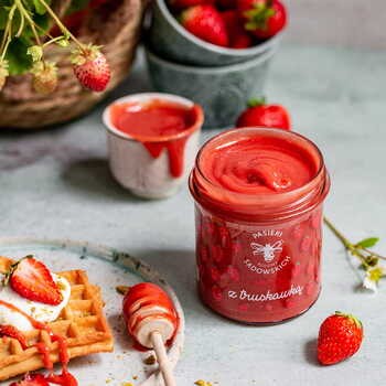 Pasieki Rodziny Sadowskich, miód z truskawką, 430 g