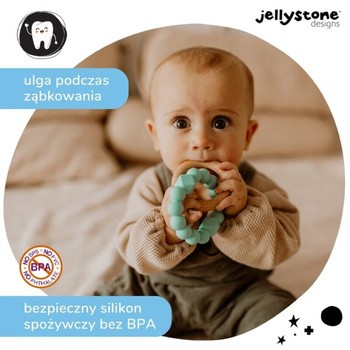 Jellystone Designs, księżycowy gryzak, miętowy, 1 szt.