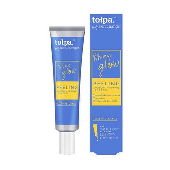 Tołpa My Skin Changer, Oh my glow, peeling kwasowy na twarz i pod oczy, 40 ml