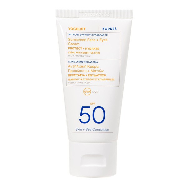 Korres Korres Yoghurt, kremo-żel ochronny do twarzy i oczu SPF50, 50 ml — Inhaltsstoffe und Bewertung
