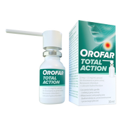 Orofar Total Action, 2 mg+1,5 mg/ml, aerozol do stosowania w jamie ustnej, 30 ml
