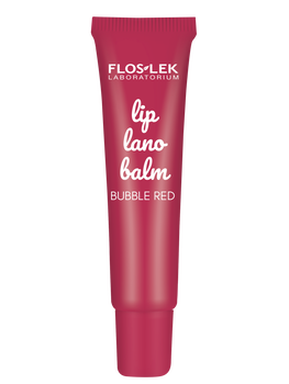 Flos-Lek Lip Care, lanobalsam do ust, bubble red, 12 g