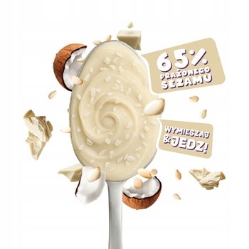 Moreso, pasta sezamowa z białą czekoladą i wiórkami kokosowymi, 200 g