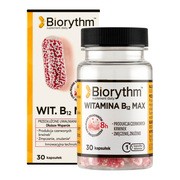 Biorythm Witamina B12 Max, kapsułki o przedłużonym uwalnianiu, 30 szt. https://azcdn.doz.pl/image/d/product/4d3d32d5-scale-180x180.png