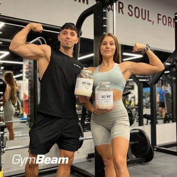 GymBeam Just Whey Protein Banana, proszek, smak bananowy, 1000 g