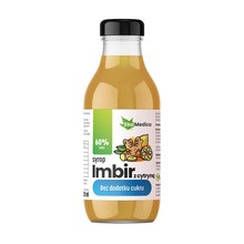 EkaMedica Syrop Imbir z cytryną Bez Dodatku Cukru, 300 ml
