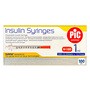 PiC Insulin Syringes, strzykawki insulinowe, jednorazowe, 1 ml 30G x 12,7 mm, 100 szt.