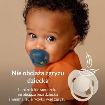 Canpol Lovi Prime, dynamiczny smoczek uspokajający silikonowy, 18 m+ Granola/Orange, 2 szt.