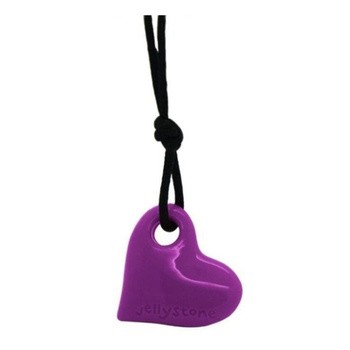 Jellystone Designs, wisiorek antystresowy Serduszko, fioletowe, 1 szt.