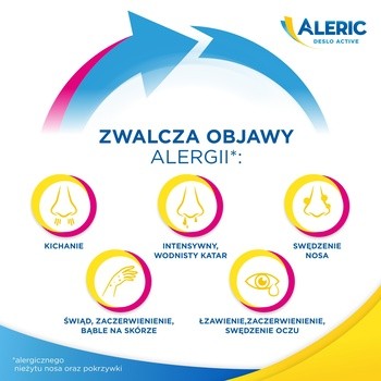 Aleric Deslo Active 2,5mg, 10 tabletek, na alergię i katar sienny dla dzieci