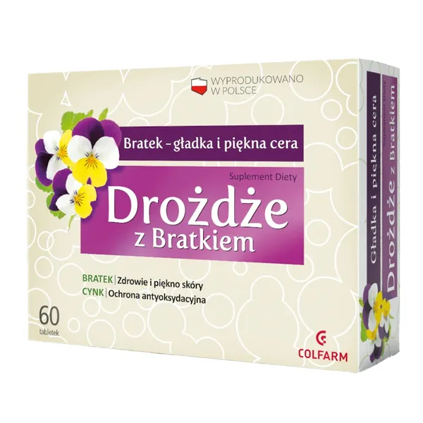 Drożdże z bratkiem 60 tabletek [Colfarm]