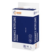 DOZ PRODUCT Rękawice nitrylowe, bezpudrowe, rozmiar S, 10 szt.