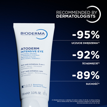 Bioderma Atoderm Intensive Eye, kojący krem 3w1, 100 ml
