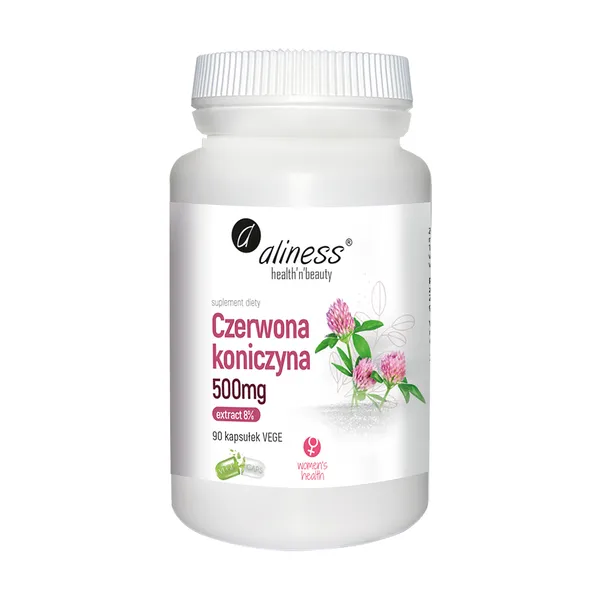 Czerwona Koniczyna extract 8% 500mg 90 kapsułek [Aliness] - Aliness Health'N'Beauty