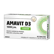 Amavit D3 Junior 1000 j.m., tabletki ulegające rozpadowi w jamie ustnej, 60 szt.