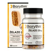Biorythm Żelazo 28 mg, kapsułki o przedłużonym uwalnianiu, 30 szt. https://azcdn.doz.pl/image/d/product/36ffa4d5-scale-180x180.png