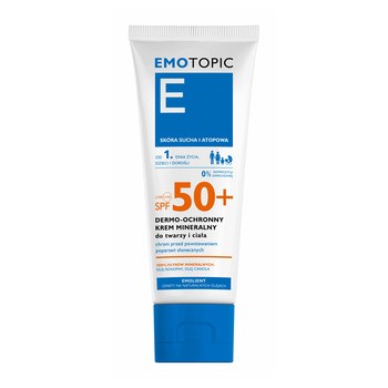 Emotopic, dermo-ochronny krem mineralny do twarzy i ciała SPF 50+, 75 ml