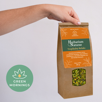 Green Mornings, Herbarium Naturae, Egzotyczna Sencha, herbata ziołowo-owocowa, 50 g