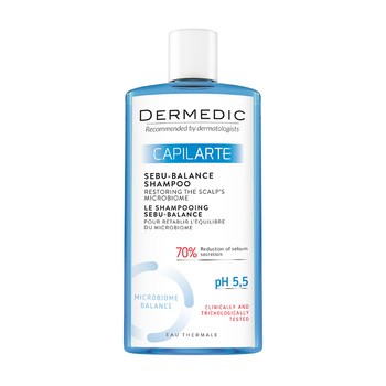 Dermedic Capilarte Sebu-Balance, szampon przywracający równowagę mikrobiomu skóry, 300 ml