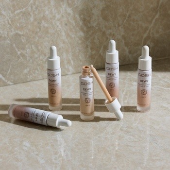 Gosh Dewy Foundation Drops, rozświetlający podkład w kroplach SPF 15, 004 Fair, 12 ml