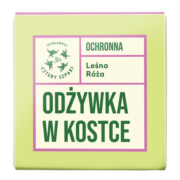 Cztery Szpaki Mydlarnia 4 Szpaki, Leśna Róża, ochronna odżywka w kostce, 55 g