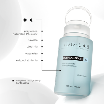 IDO LAB Rebalance Cu+, ujędrniający tonik z proliną miedzi 1%, 150 ml