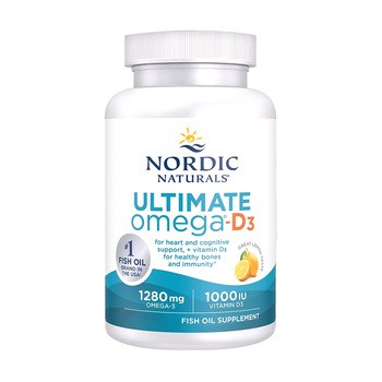 Nordic Naturals, Ultimate Omega-D3 1280 mg, kapsułki, smak cytrynowy, 60 szt.