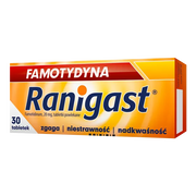 Famotydyna Ranigast, 20 mg, tabletki powlekane, 30 szt.