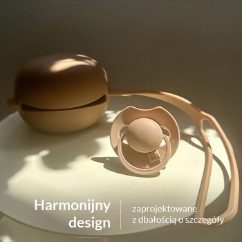 Canpol Lovi Prime, dynamiczny smoczek uspokajający silikonowy, 18 m+ Granola/Orange, 2 szt.