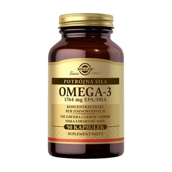 Solgar Omega 3, 1764 mg, EPA/DHA, kapsułki, 50 szt.