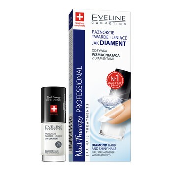 Eveline Nail Therapy Professional, odżywka wzmacniająca do paznokci z diamentami, 5 ml