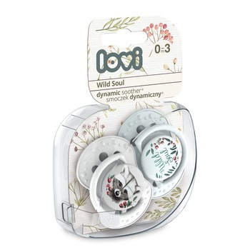 Lovi Wild Soul boy, smoczek silikonowy dynamiczny, 0-3 m, 2 szt.